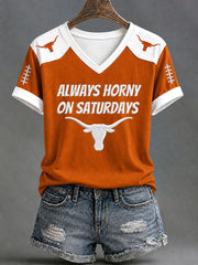 Women's Game Day Football Printed Casual T-Shirt