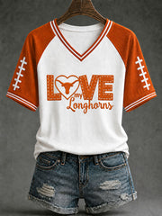 Women's Game Day Football Printed Casual T-Shirt
