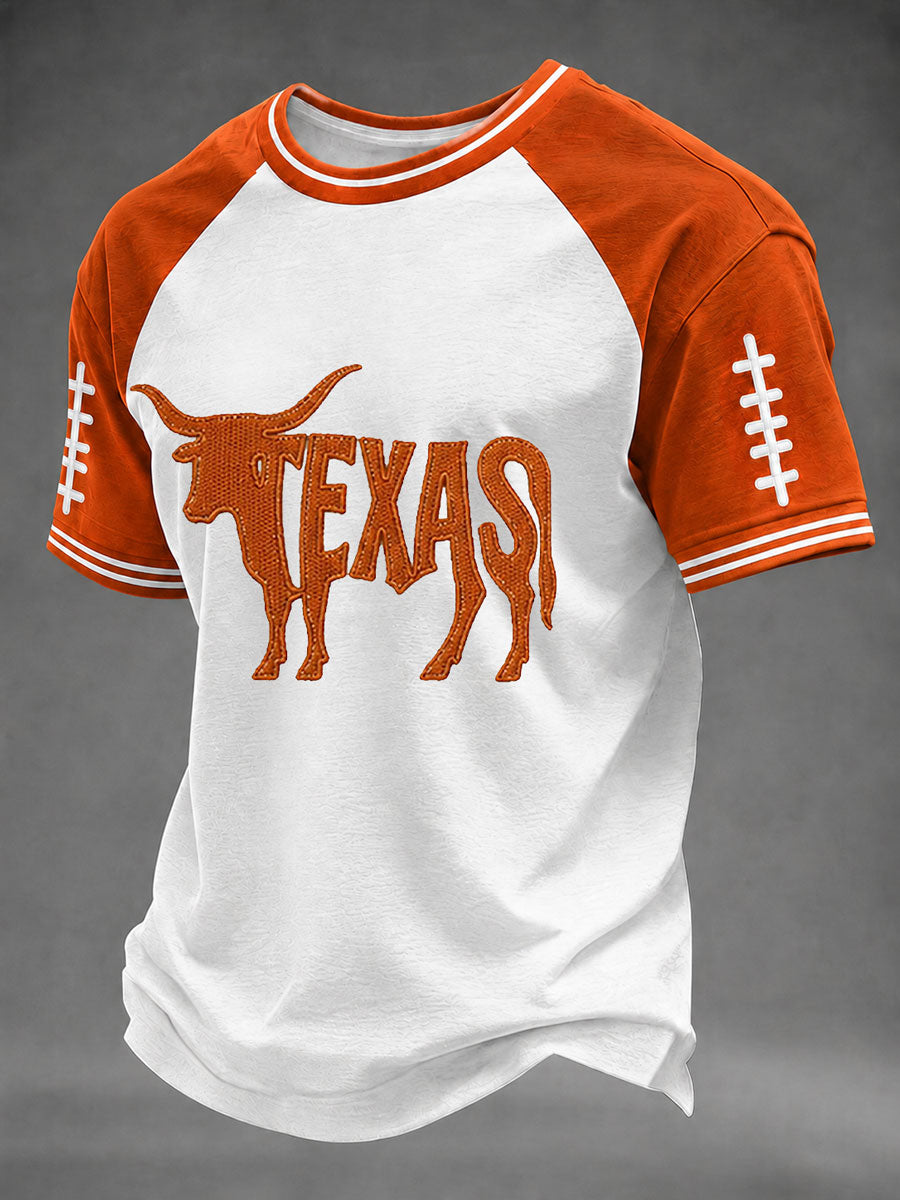 Men's Game Day Football Print Casual T-Shirt