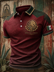 Men's Mexico Independence Day Art Printed Casual Tops