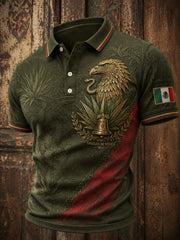 Men's Mexico Independence Day Art Printed Casual Tops
