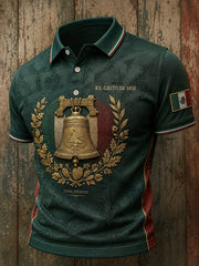 Men's Mexico Independence Day Art Printed Casual Tops