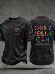 Men's Christian Only Jesus Can Cross Short Sleeve T-shirt