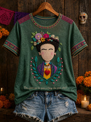 Women's Mexico Floral Art Printed T-shirt