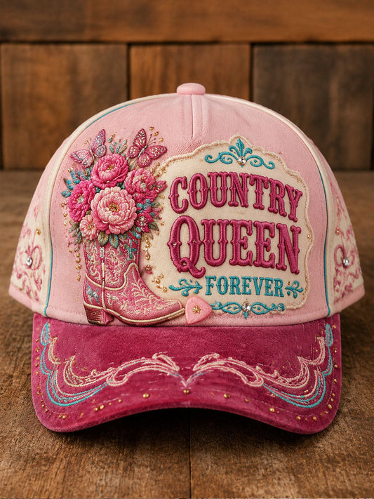 Unisex Rip Country Music Lover Queen of Country Printed Hat