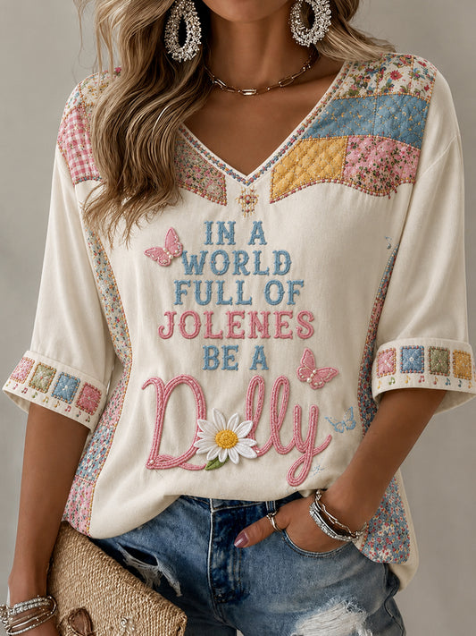 Women's Rip Country Music Lover Queen of Country Printed T-shirt