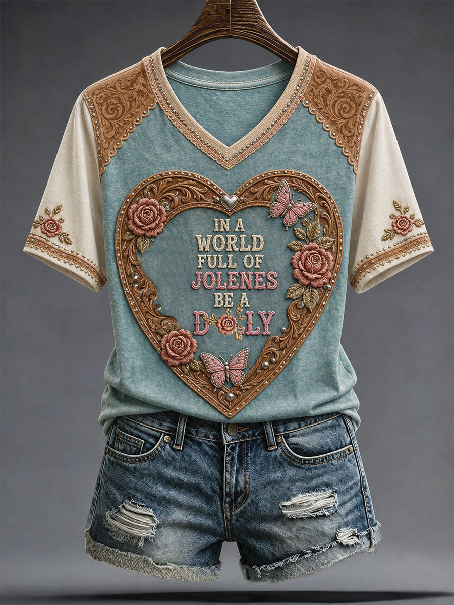 Women's Rip Country Music Lover Queen of Country Printed T-Shirt