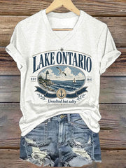Women’s Lake Ontario Printed Casual T-Shirt