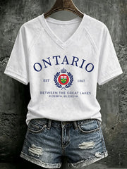 Women’s Lake Ontario Printed Casual T-Shirt