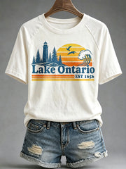Women’s Lake Ontario Printed Casual T-Shirt