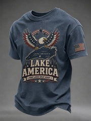 Men's Lake America Printed T-shirt