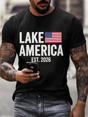Men's Lake America Print T-shirt