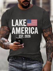 Men's Lake America Print T-shirt