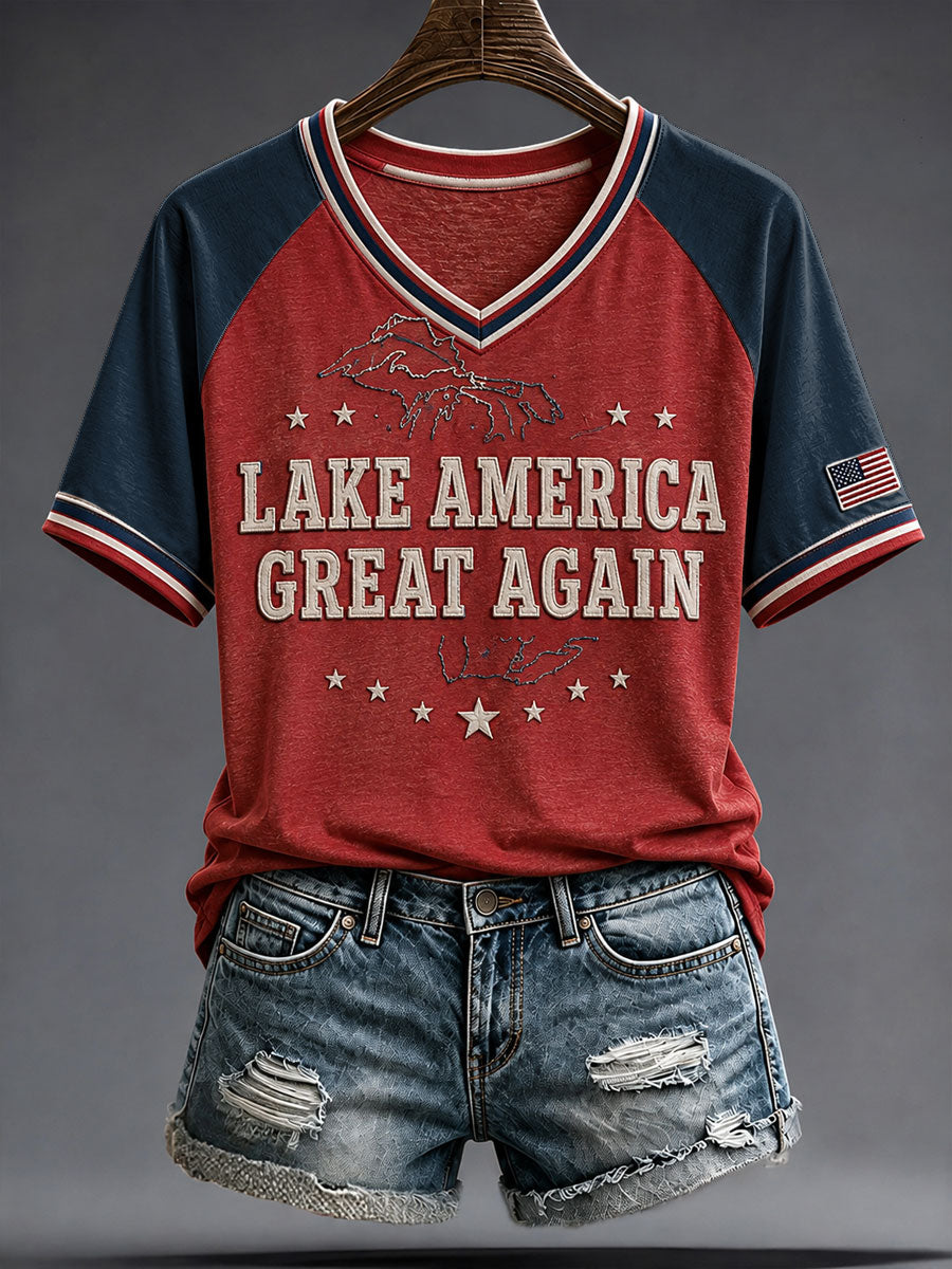Women's Lake America 2026 Printed T-shirt