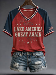 Women's Lake America 2026 Printed T-shirt