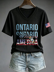 Women's Lake America Print T-shirt