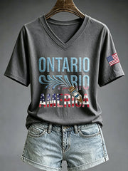 Women's Lake America Print T-shirt