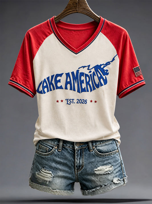 Women's Lake America 2026 Printed T-shirt