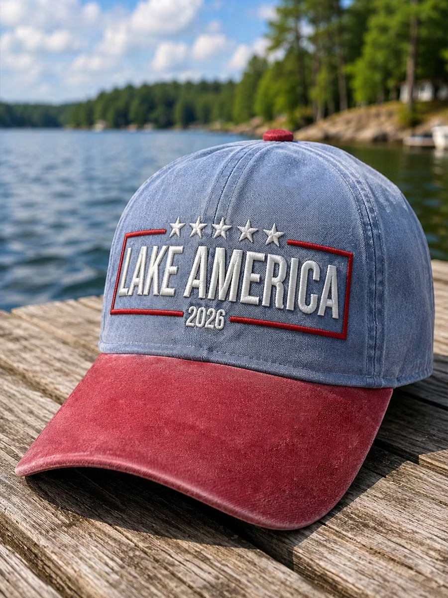 Unisex Lake America Print Cap