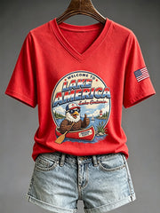 Women's Lake America Print T-shirt