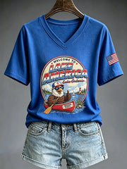 Women's Lake America Print T-shirt