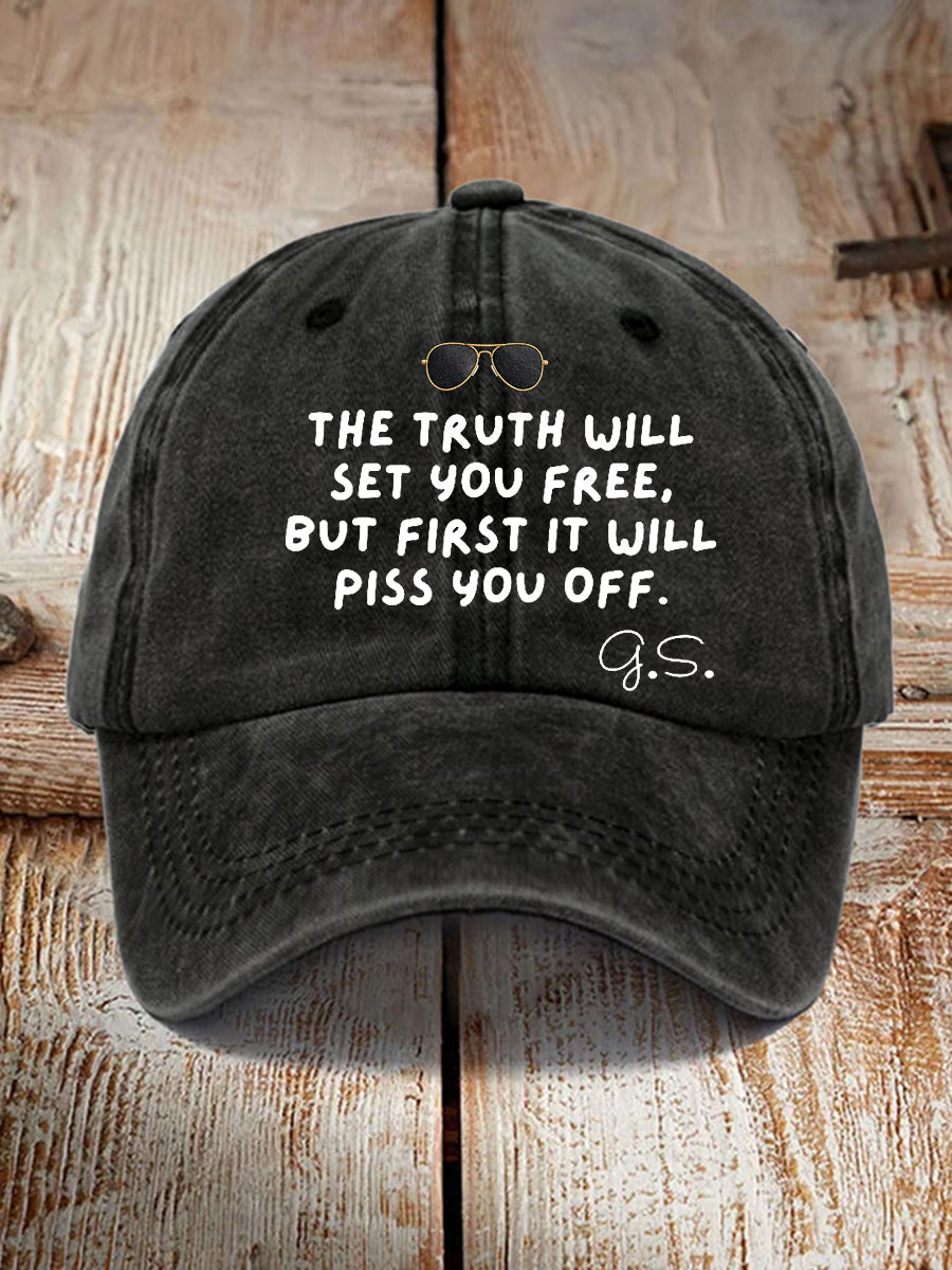 Unisex The Truth Will Set You Free But First It Will Piss You Off Feminist Quote Hat