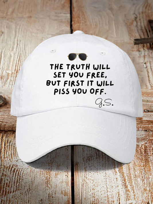 Unisex The Truth Will Set You Free But First It Will Piss You Off Feminist Quote Hat