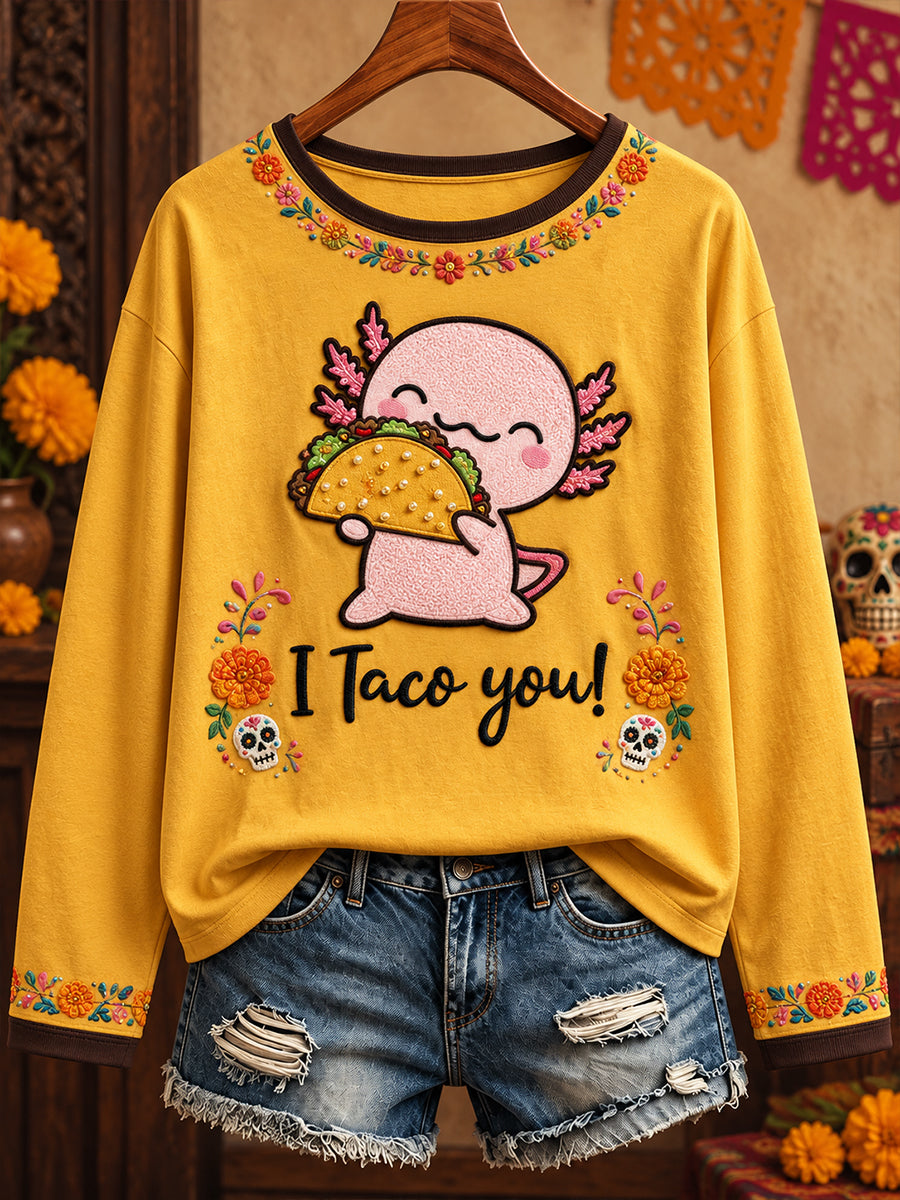 Women's Mexico Lele Doll Floral Art Printed T-shirt