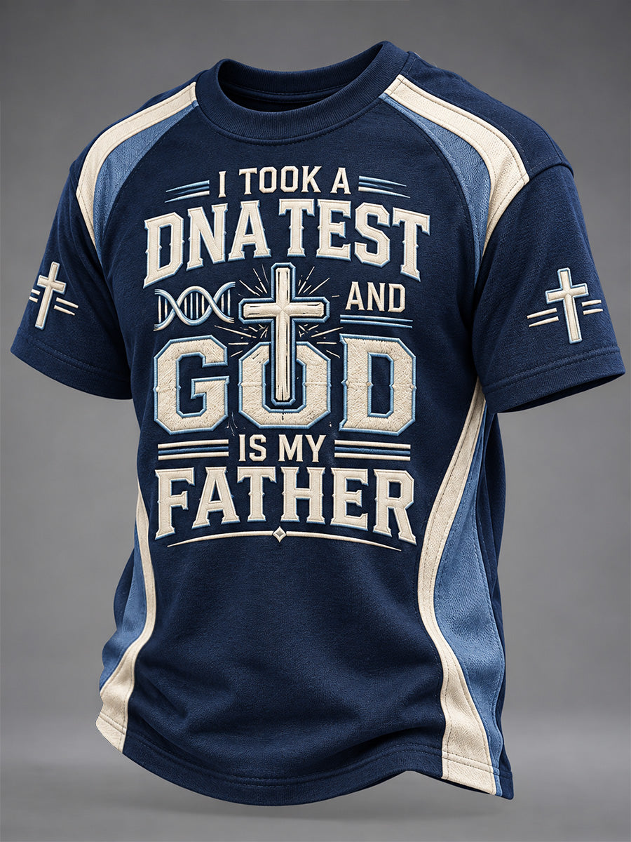 Men's I Took a DNA Test God Is My Father Print Tee