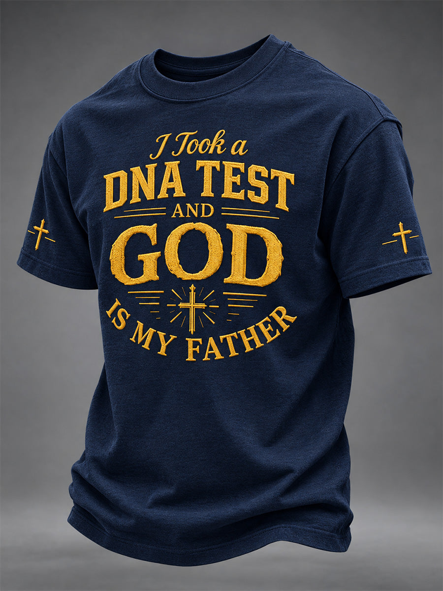 Men's I Took a DNA Test God Is My Father Print Tee