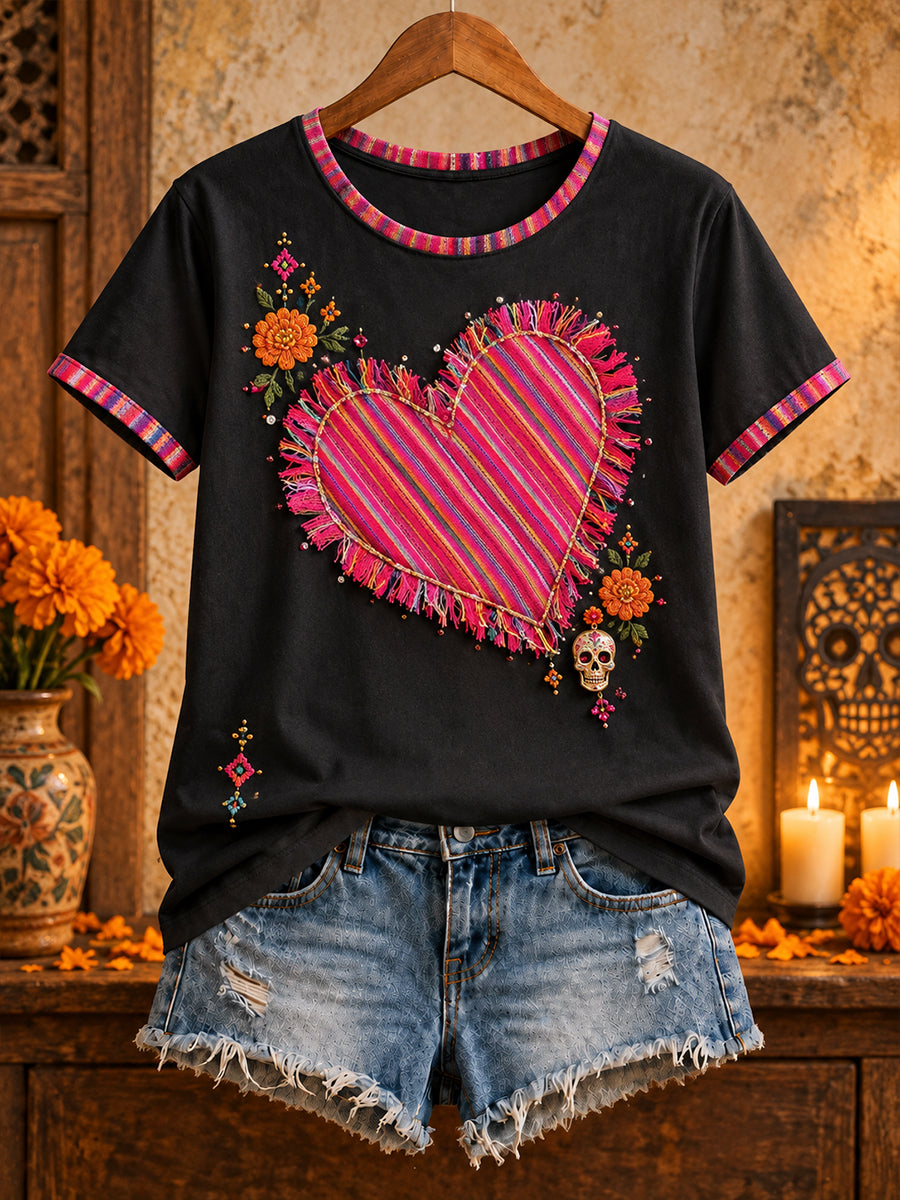 Women's Mexico Lele Doll Art Printed T-Shirt