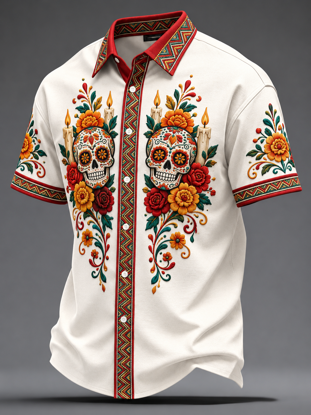 Men's Day Of The Dead Short Sleeve Shirt