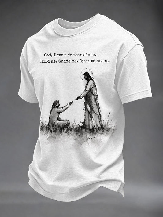 Men's God I Can't Do This Alone Ahort Sleeves T-shirt