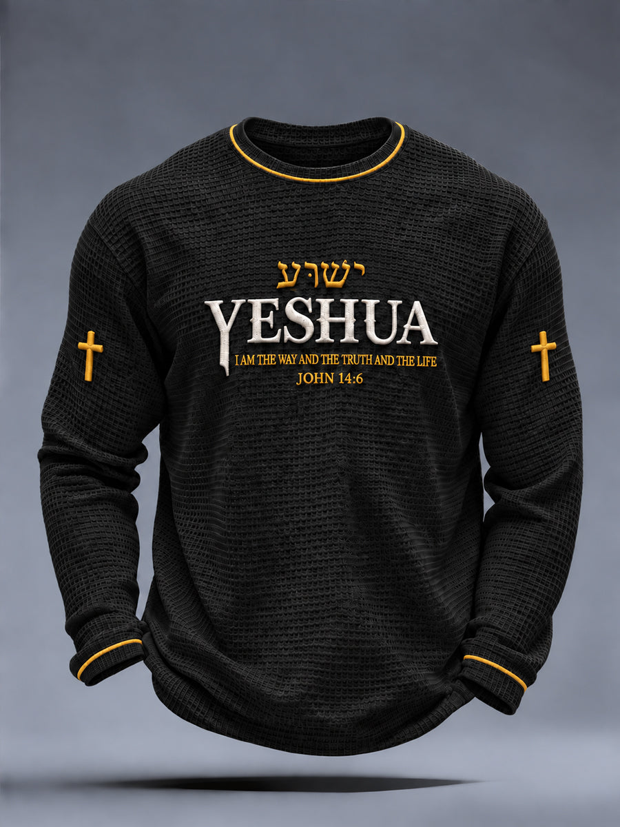 Men's Christian YESHUA Waffle Long Sleeve T-Shirt