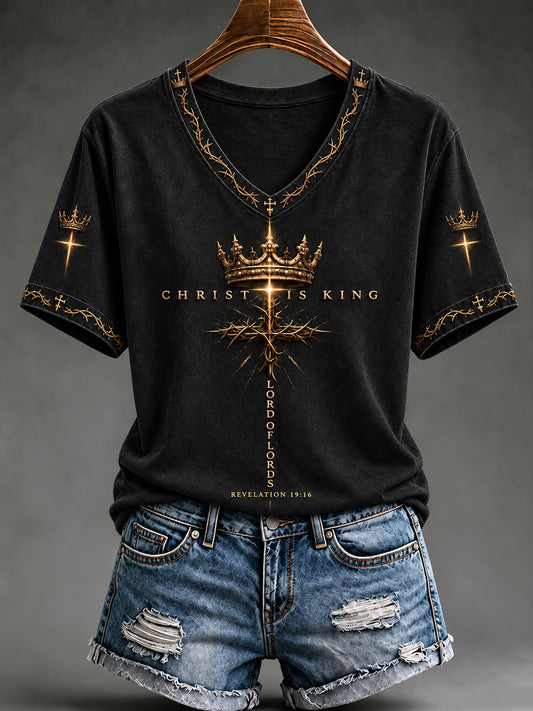 Women's Christian Christ Is King Short Sleeve T-shirt