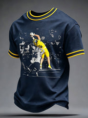 Men's Michigan University Football Lover Printed T-shirt