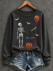 Women's Funny Skeleton Sweatshirt