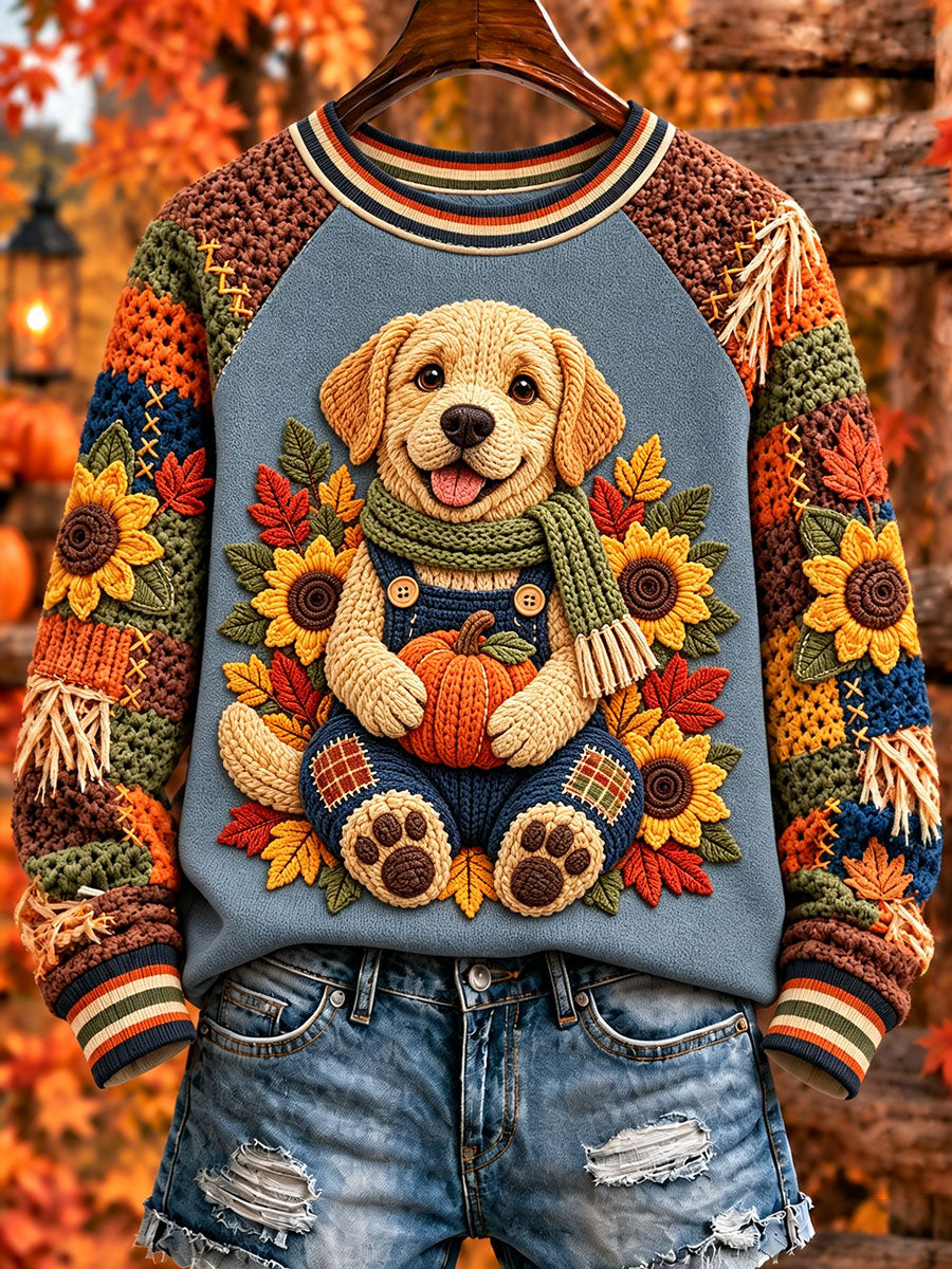 Women's Labrador-print autumn sweatshirts
