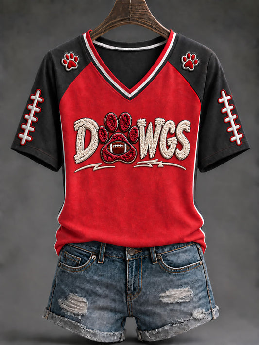 Women's Game Day Football Printed Casual T-Shirt