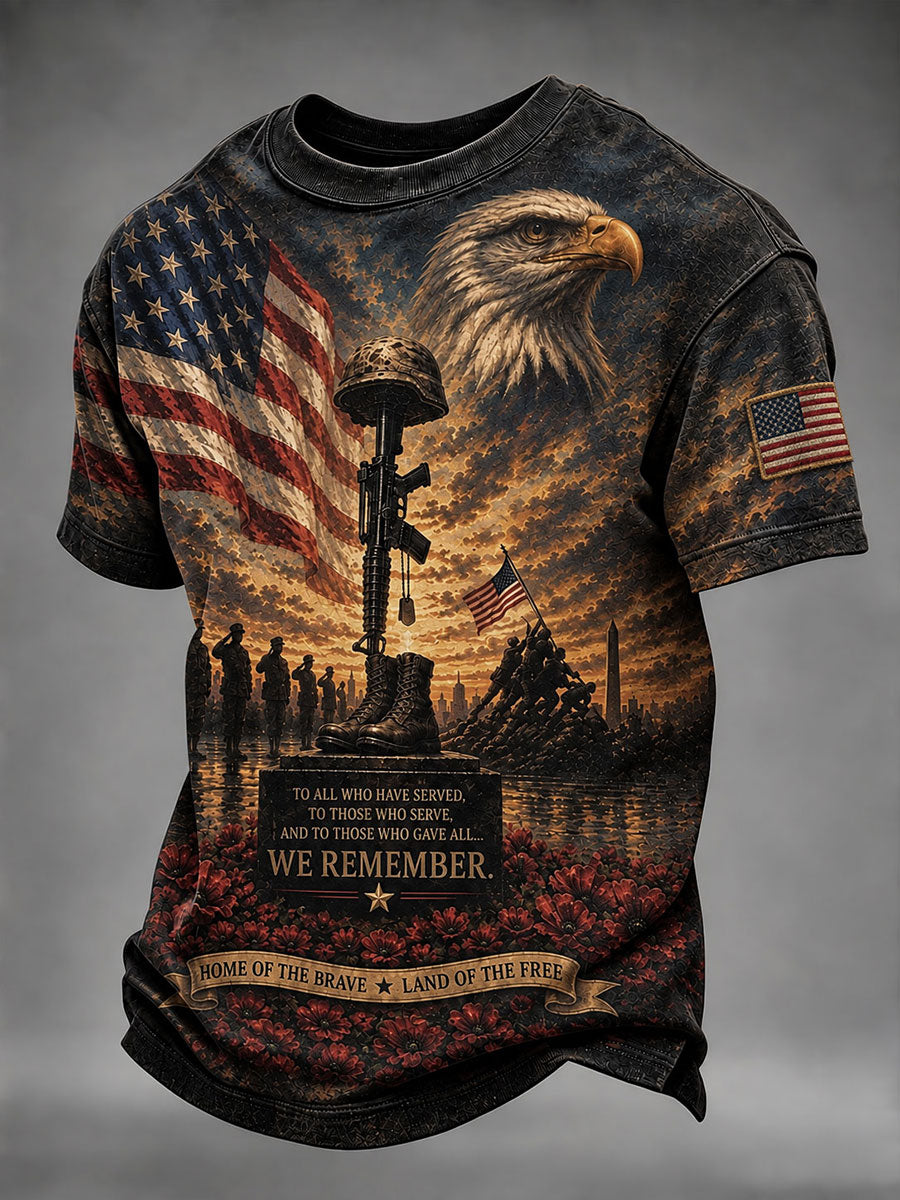 Men's Veterans Day Theme Short Sleeves T-Shirt