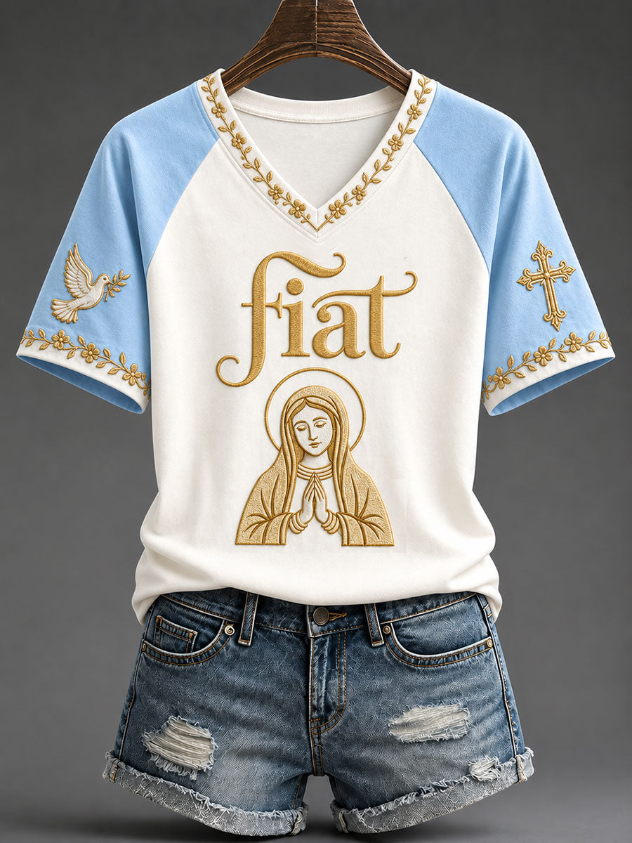 Women's Catholic Faith Fiat T-shirt