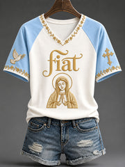 Women's Catholic Faith Fiat T-shirt