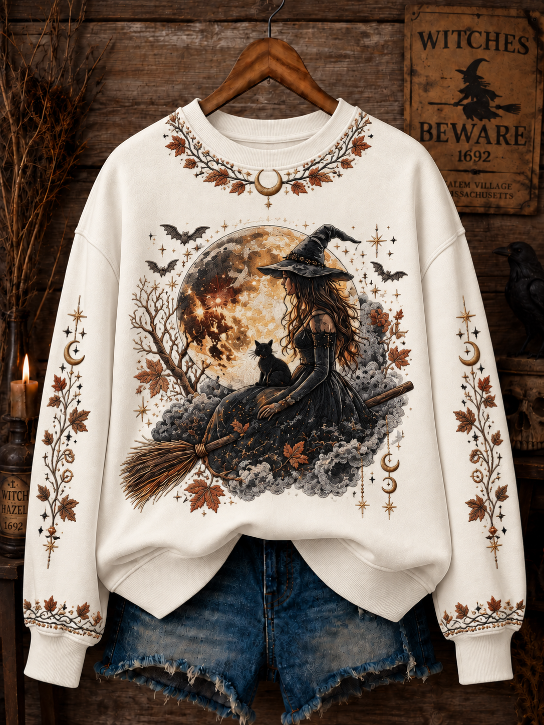 Women's Halloween Witch Regular Sweatshirt