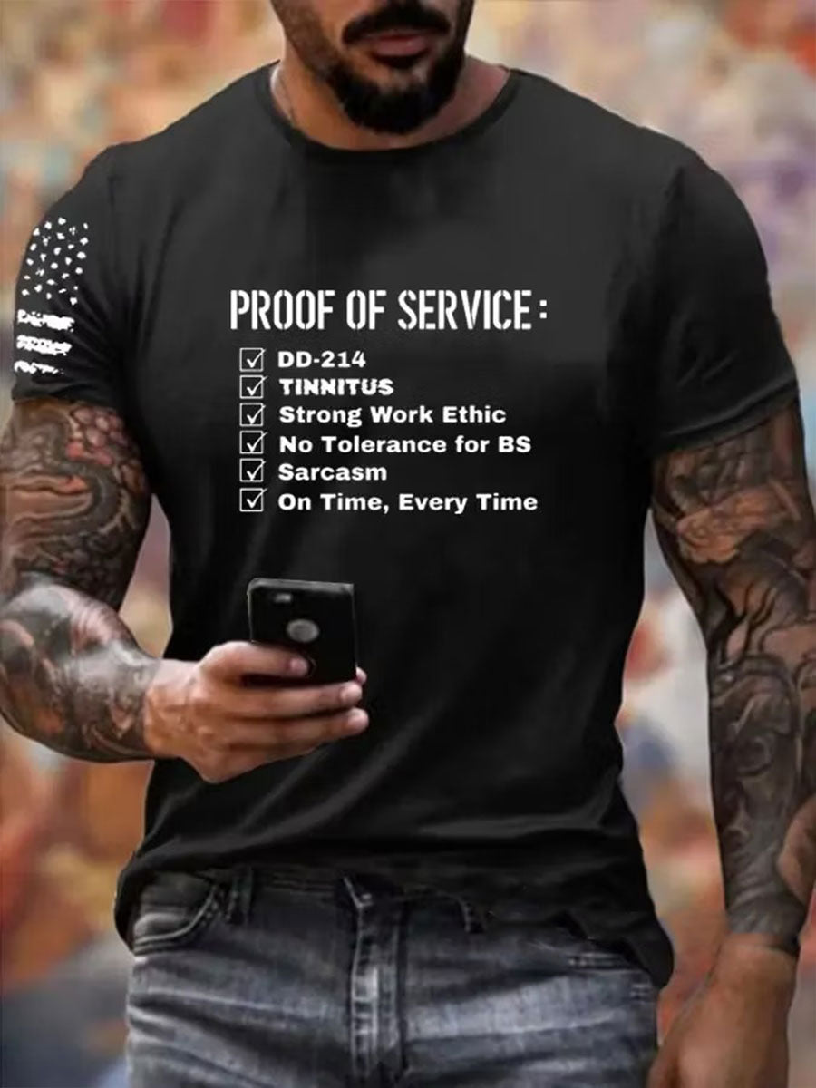 Men's DD-214  Print Short Sleeves T-shirt