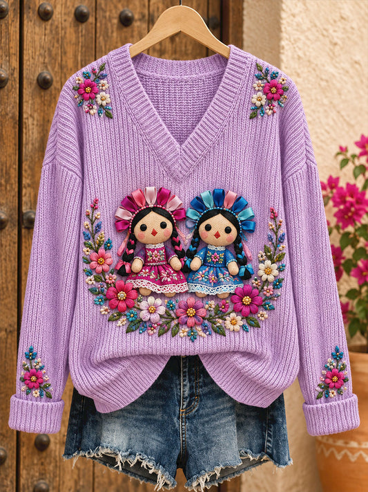 Women's Mexico Floral Art Printed Tops