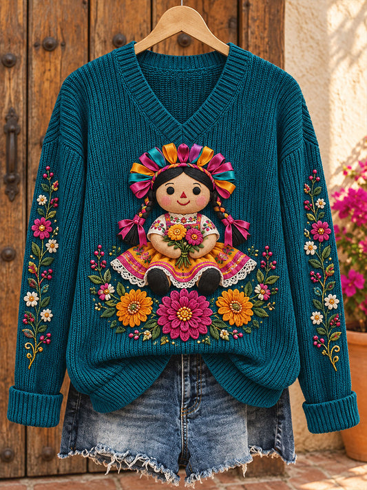 Women's Mexico Floral Art Printed Tops