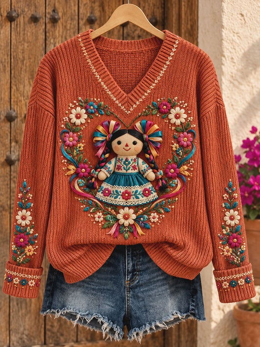 Women's Mexico Floral Art Printed Tops