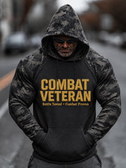 Men's Combat Veteran Camouflage Print Casual Hoodie