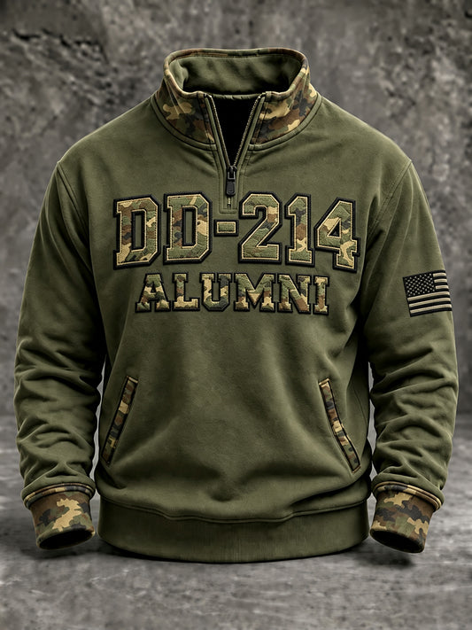Men's Casual Veterans Day Print Sweatshirt