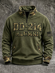 Men's Casual Veterans Day Print Sweatshirt